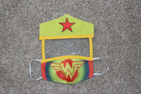 Wonder Woman Face Mask plus Shield for Kids