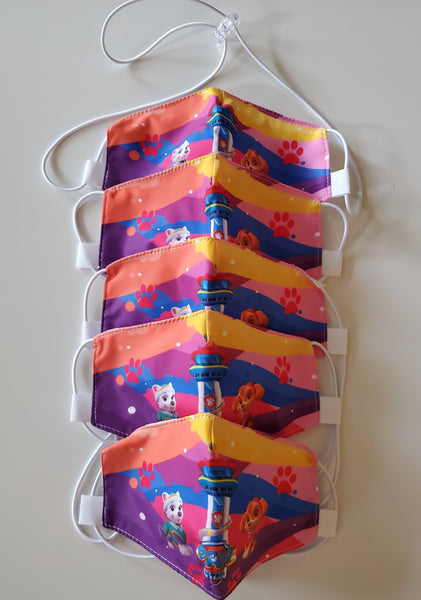 PAW PATROL GIRLS Face Masks for Kids (Set of 5)