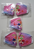 BABY SHARK PINK Face Masks for Kids (Set of 5)