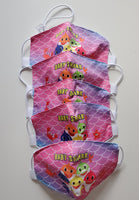 BABY SHARK PINK Face Masks for Kids (Set of 5)