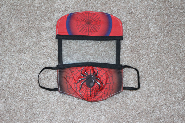 Spiderman Face Mask plus Shield for Kids