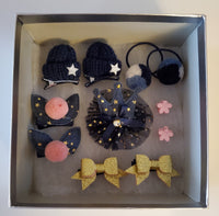 11 PCS Baby Girls Cute Hair Clips, Elastic Ties, Hair Accessories for Girl, New 2021.