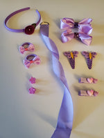 11 PCS Purple Baby Girls Cute Hair Clips For Girls