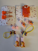 11 PCS Orange Baby Girls Cute Hair Clips For Girls