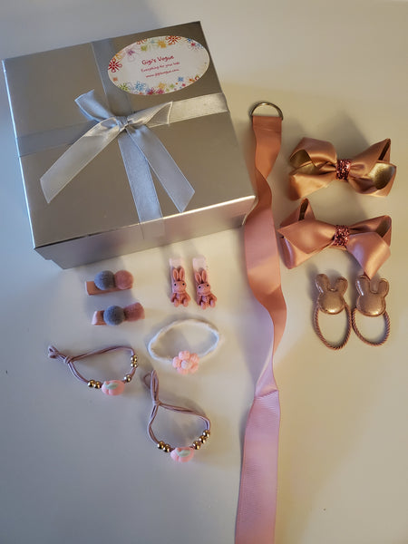 11 PCS Light Brown Baby Girls Cute Hair Clips For Girls